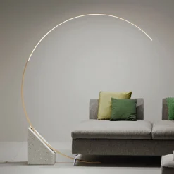 Viadurini Lighting Moderne Stehlampen-Stehlampe aus lackiertem Metall mit dimmbarem LED-Licht – Eukalyptus