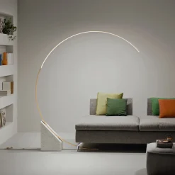 Viadurini Lighting Moderne Stehlampen-Stehlampe aus lackiertem Metall mit dimmbarem LED-Licht – Eukalyptus