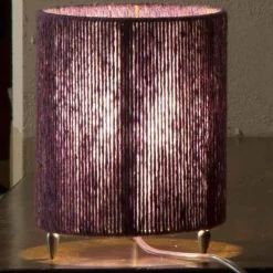 Viadurini by Sideform Moderne Stehlampen-Stehlampe aus Messing und gefärbter Wolle, hergestellt in Italien Evita