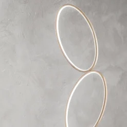 Viadurini Lighting Moderne Stehlampen-Stehlampe aus Metall in Gold-Finish mit dimmbarer LED - Raissa