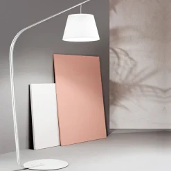 Viadurini Lighting Moderne Stehlampen-Stehlampe aus Metall mit Lampenschirm mit Stoffbezug - Rivella
