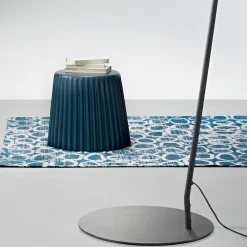 Viadurini Lighting Moderne Stehlampen-Stehlampe aus Metall mit PVC-Schirm mit Stoff bezogen - Adriana