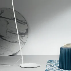 Viadurini Lighting Moderne Stehlampen-Stehlampe aus Metall mit PVC-Schirm mit Stoff bezogen - Adriana