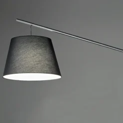 Viadurini Lighting Moderne Stehlampen-Stehlampe aus Metall mit PVC-Schirm mit Stoff bezogen - Adriana
