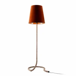 Grilli Designer Stehlampen-Stehlampe aus Metall und Stoff Snake made in Italy