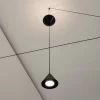 Viadurini Lighting Designer Stehlampen-Stehlampe aus schwarzem Aluminium und minimalistischem Doppelkegel-Design - Mercado