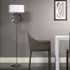 Viadurini Lighting Moderne Stehlampen-Stehlampe aus Stahl mit weißem Lampenschirm Hmax 149,5cm Moon