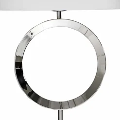 Viadurini Lighting Moderne Stehlampen-Stehlampe aus Stahl mit weißem Lampenschirm Hmax 149,5cm Moon