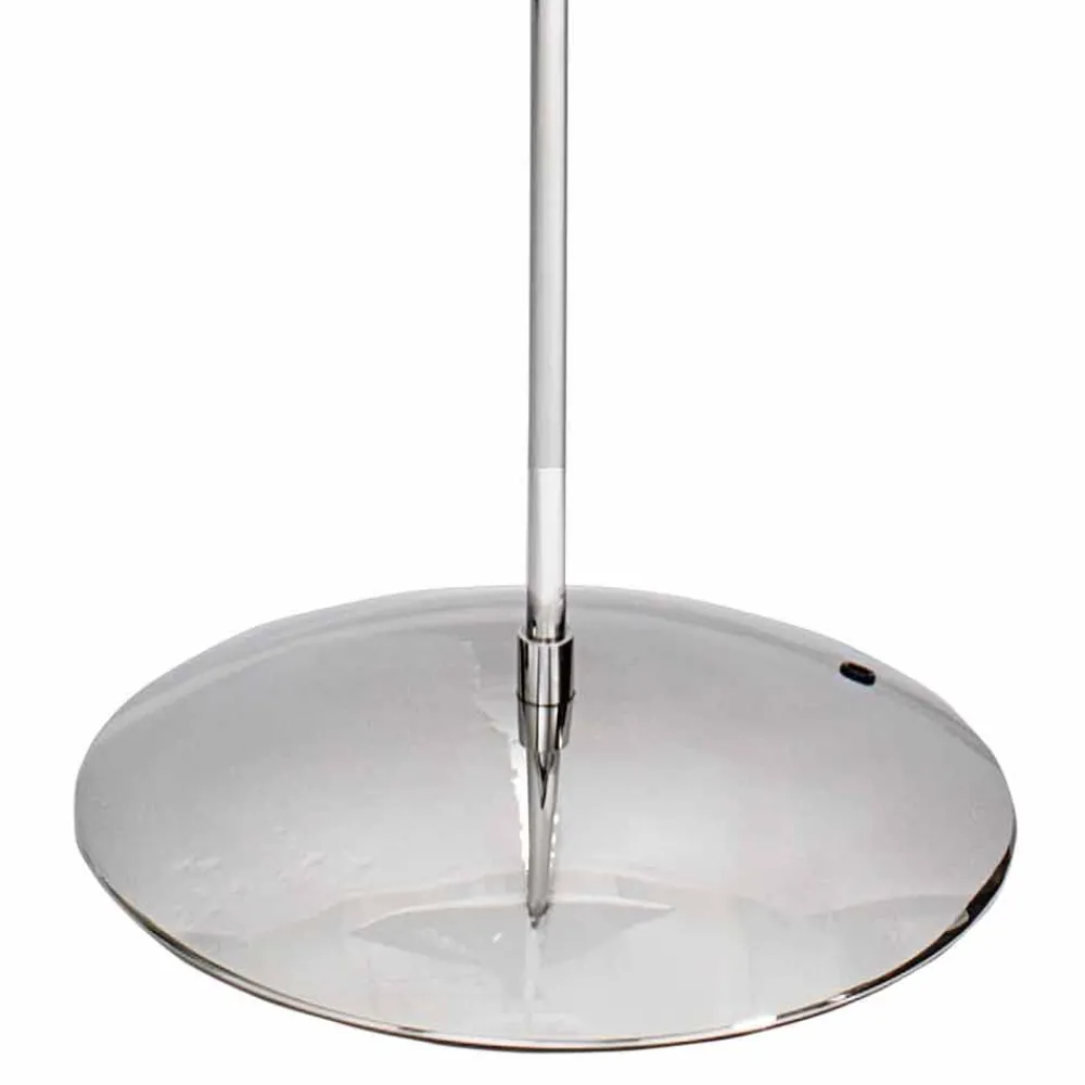 Viadurini Lighting Moderne Stehlampen-Stehlampe aus Stahl mit weißem Lampenschirm Hmax 149,5cm Moon