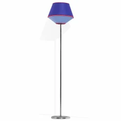 Viadurini Lighting Moderne Stehlampen-Stehlampe aus verchromtem Metall mit Stofflampenschirm Made in Italy - Soja