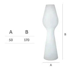 Viadurini Lighting Design Beleuchtung-Stehlampe aus weißem Polyethylen mit LED Made in Italy - Reyes