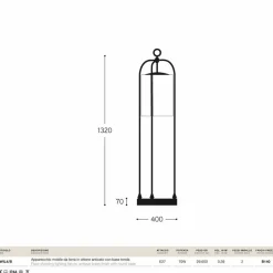 Aldo Bernardi Gartenlaternen-Stehlampe für den Außenbereich aus messing Pitosforo von