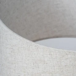 Viadurini Lighting Moderne Stehlampen-Stehlampe mit 3-Fuß-Holzfuß und Lampenschirm aus Segeltuch - Evette