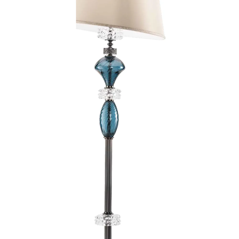 Viadurini Lighting Klassische Stehlampen-Stehlampe mit handgefertigtem Glasschirm Made in Italy - Saline