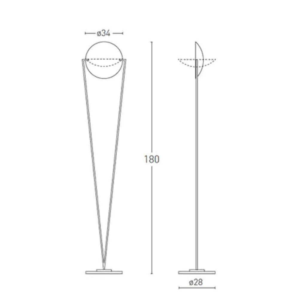 Viadurini Lighting Moderne Stehlampen-Stehlampe mit Metallstruktur und integrierter LED Made in Italy - Rione
