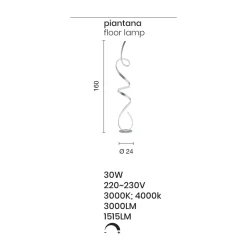 Viadurini Lighting Moderne Stehlampen-Stehlampe mit Struktur aus lackiertem Metall mit LED-Licht - Lumino