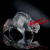 Viadurini Living Deko Artikel Und Wohnaccessoires-Stierförmiges Ornament aus rotem und transparentem Glas Made in Italy - Torero