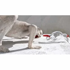 Viadurini Living Deko Artikel Und Wohnaccessoires-Stierförmiges Ornament aus rotem und transparentem Glas Made in Italy - Torero