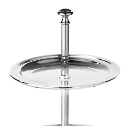 Viadurini Decor Küchenzubehör-Ständer für Süßigkeiten, Kuchen, 2-stöckiges Buffet im Design Silver Metal - Gengo