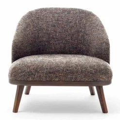 Viadurini Living Moderne Sessel-Stoff Lounge Chair mit Massivholzsockel Made in Italy - Pepina