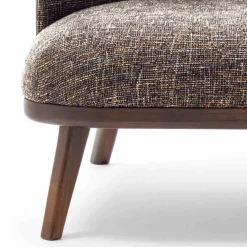 Viadurini Living Moderne Sessel-Stoff Lounge Chair mit Massivholzsockel Made in Italy - Pepina