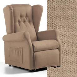 Viadurini Living Aufstehsessel Und Massagesessel-Stoff-Liftsessel mit Lift-, Relax- und Bettfunktion – Romina