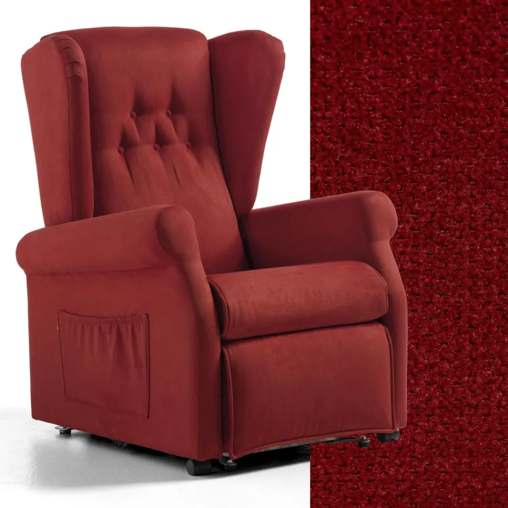 Viadurini Living Aufstehsessel Und Massagesessel-Stoff-Liftsessel mit Lift-, Relax- und Bettfunktion – Romina