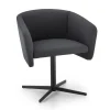 Viadurini Living Bürostühle-Stoffsessel mit Drehsockel aus Luxusmetall Made in Italy - Bergen