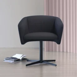 Viadurini Living Bürostühle-Stoffsessel mit Drehsockel aus Luxusmetall Made in Italy - Bergen