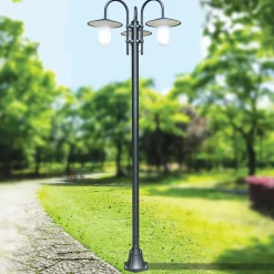 Viadurini Lighting Gartenlampion-Straßenlampe im Vintage-Stil mit 3 Lichtern aus Aluminium, hergestellt in Italien – Belen