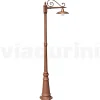 Viadurini Lighting Gartenlampion-Straßenlampe im Vintage-Stil aus Corten-Aluminium und Messing, hergestellt in Italien – Adela