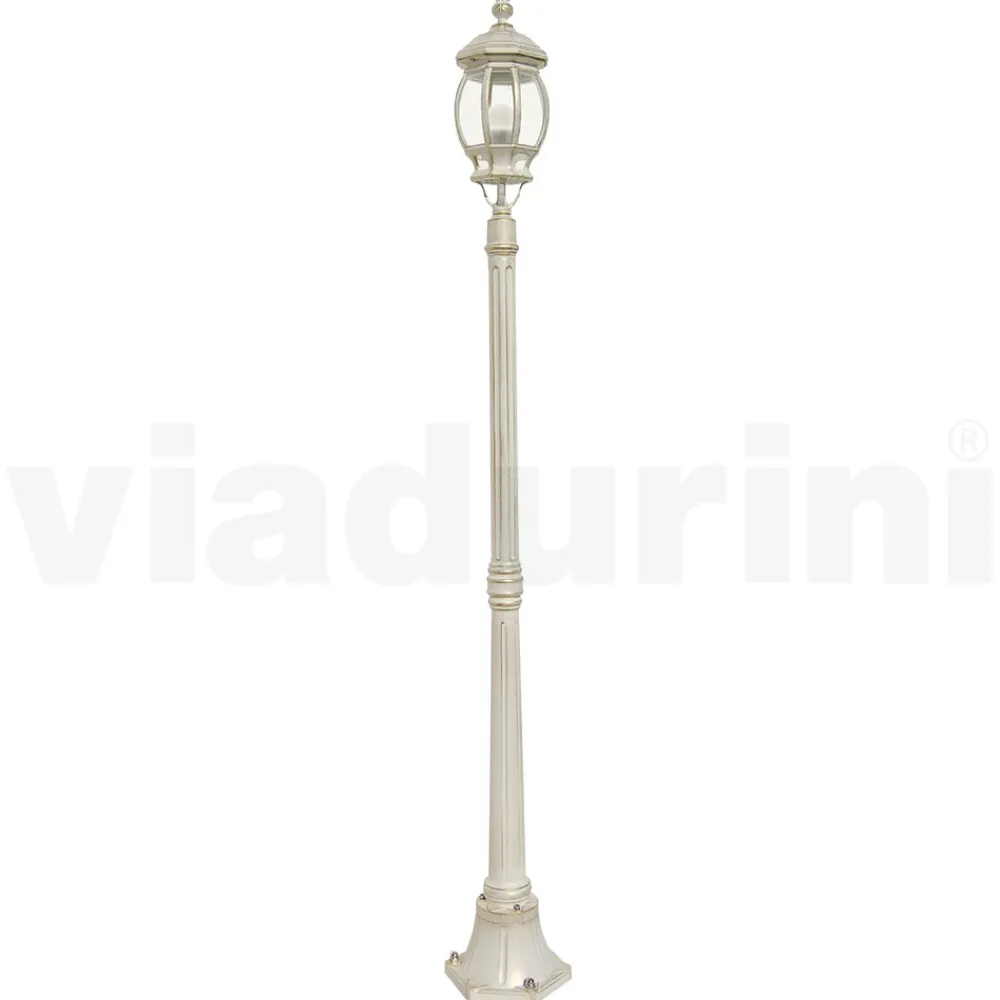 Viadurini Lighting Gartenlampion-Straßenlaterne im Vintage-Stil aus weißem Aluminium, hergestellt in Italien – Dodo