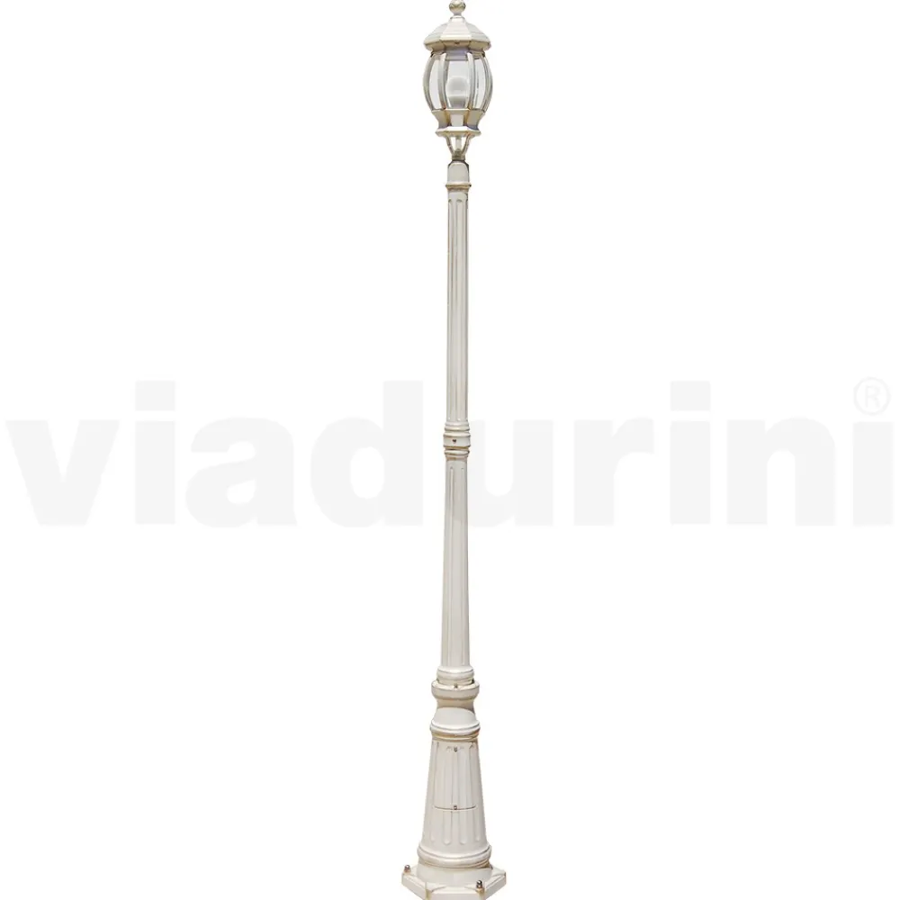 Viadurini Lighting Gartenlampion-Straßenlaterne im Vintage-Stil aus weißem Aluminium, hergestellt in Italien – Dodo