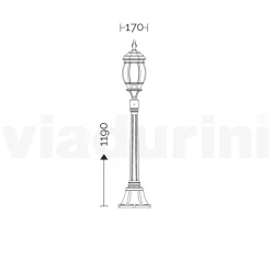 Viadurini Lighting Gartenlampion-Straßenlaterne im Vintage-Stil aus weißem Aluminium, hergestellt in Italien – Dodo