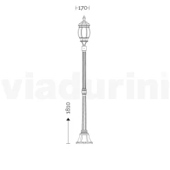 Viadurini Lighting Gartenlampion-Straßenlaterne im Vintage-Stil aus weißem Aluminium, hergestellt in Italien – Dodo