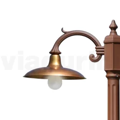 Viadurini Lighting Gartenlampion-Straßenlaterne im Vintage-Stil, 2 Lichter, aus Aluminium und Messing, hergestellt in Italien – Adela
