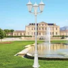 Viadurini Lighting Gartenlampion-Straßenlaterne im Vintage-Stil mit 3 Lichtern aus Aluminium und Glas, hergestellt in Italien – Terella