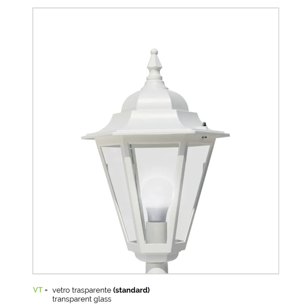 Viadurini Lighting Gartenlampion-Straßenlaterne im Vintage-Stil mit 3 Lichtern aus Aluminium und Glas, hergestellt in Italien – Terella