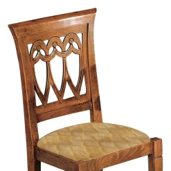 Viadurini Classic Klassische Stühle-Stuhl aus Bassano-Holz und goldenem Barockstoff, hergestellt in Italien – Jasper