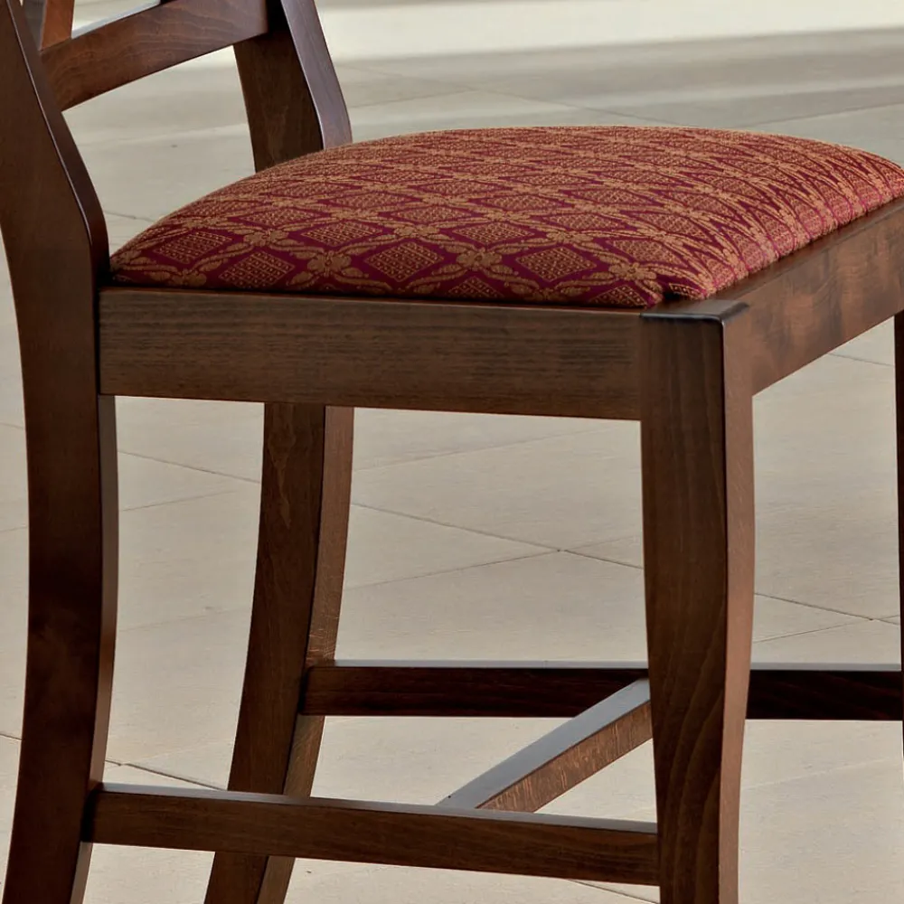 Viadurini Living Klassische Stühle-Stuhl aus Holz und Stoff Klassisches Design mit gekreuzter Rückenlehne - Debussy