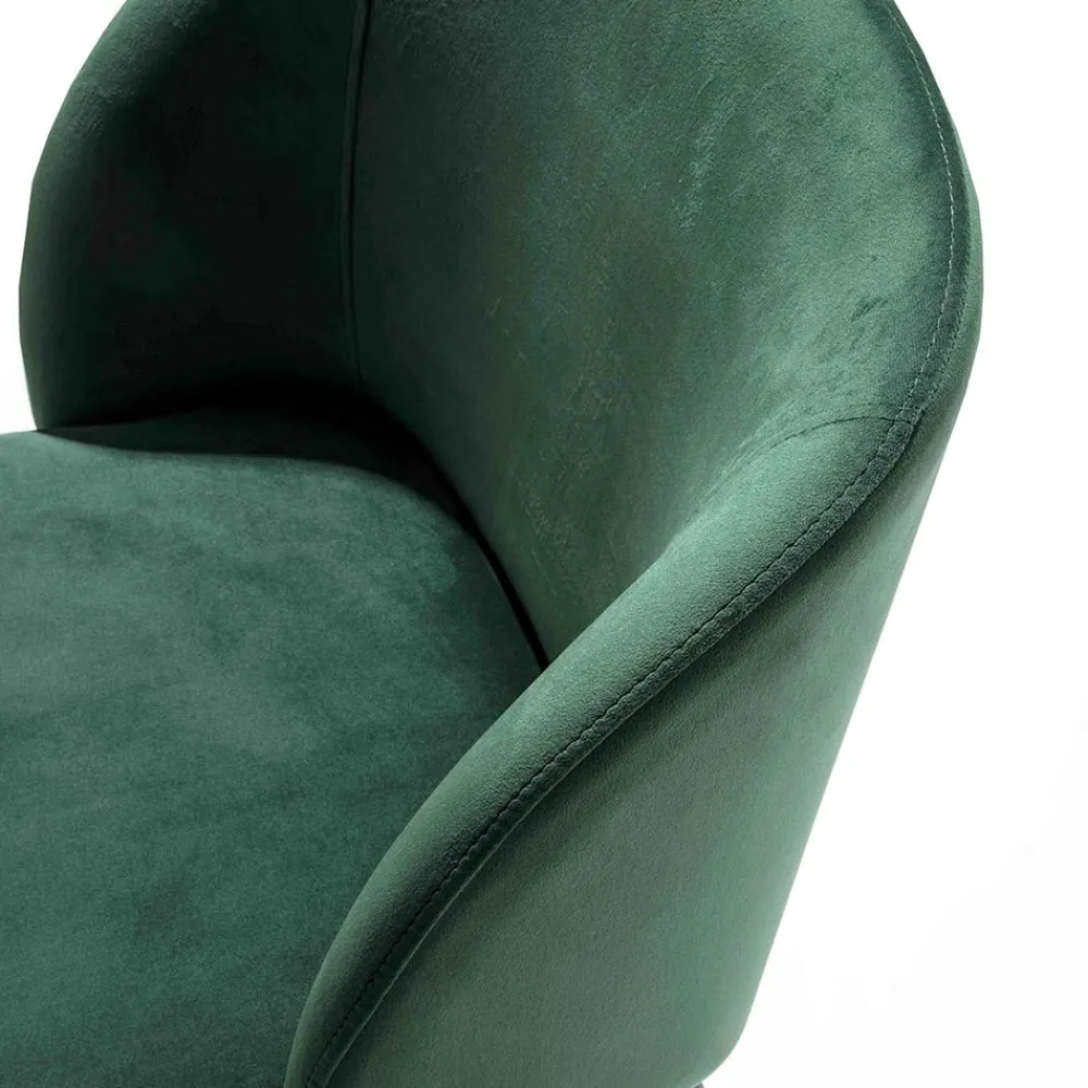 Viadurini Living Moderne Stühle-Stuhl aus Samt mit Sockel aus schwarz lackiertem Metall, 2 Stück - Havanna