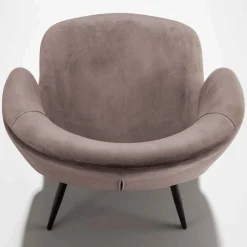 Viadurini Living Moderne Stühle-Stuhl aus Samt mit Sockel aus schwarz lackiertem Metall, 2 Stück - Havanna