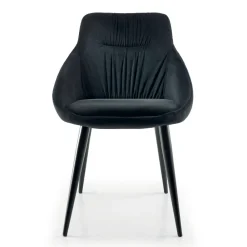 Viadurini Living Moderne Stühle-Stuhl aus Samt und RAL-lackiertem Stahl, hergestellt in Italien, 4 Stück – Mariapina