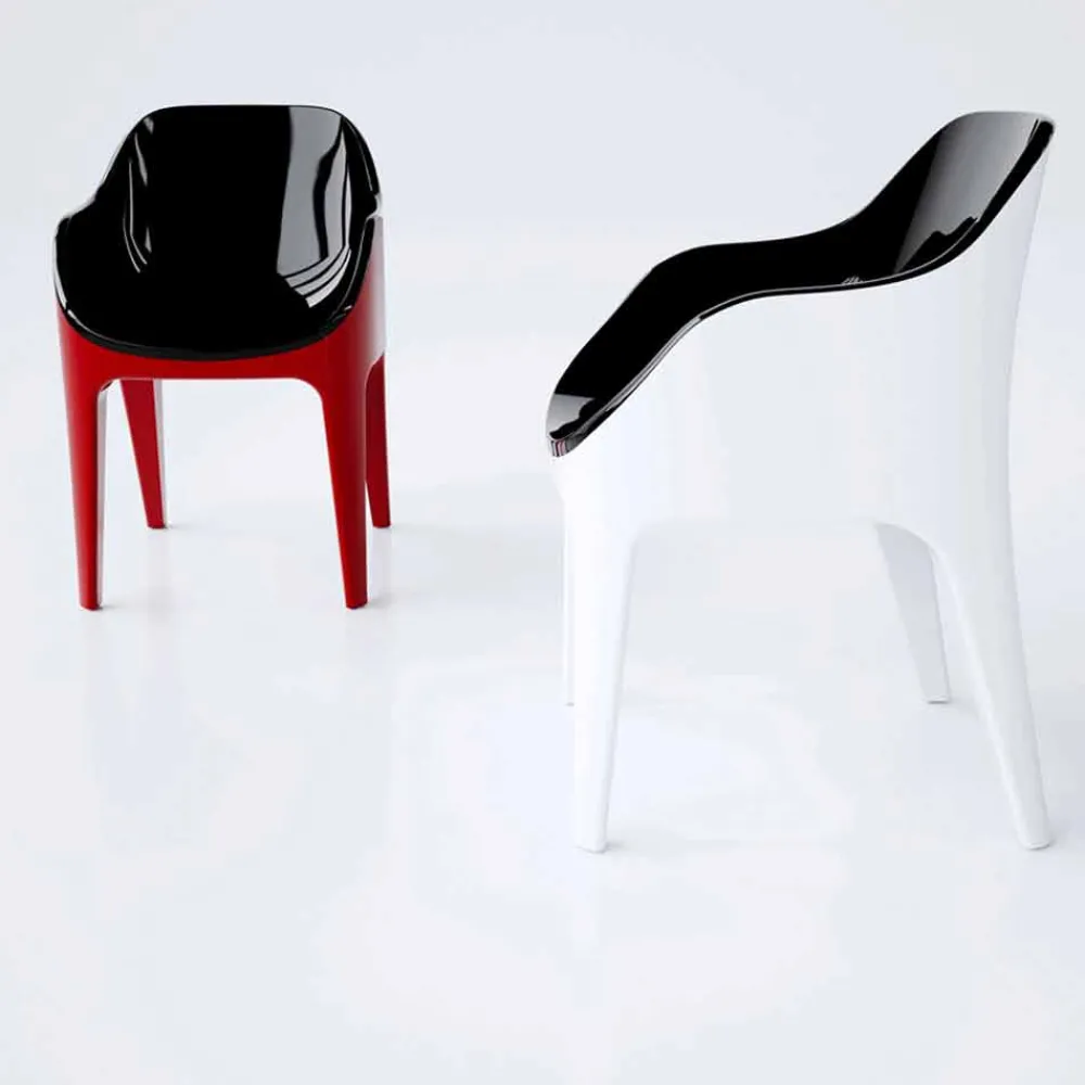 Viadurini Design Moderne Stühle-Stuhl aus Solid Surface® in modernem Design Pointer Made in Italy