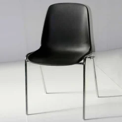 Viadurini Living Bürostühle-Stuhl für Besprechungszimmer oder modernen Konferenzraum aus Metall und schwarzem ABS - Zetica