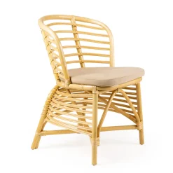 Viadurini in the Garden Gartenstühle Rattan-Stuhl für den Garten aus natürlichem Rattan mit Kissen inklusive - Torvi