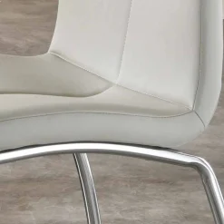 Viadurini Living Moderne Stühle-Stuhl im 4er Set aus Kunstleder und Metall verchromt