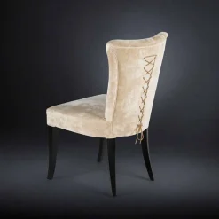 Viadurini Living Klassische Stühle-Stuhl im 2er Set im Belle Epoque Stil gepolstert Ecru Dita