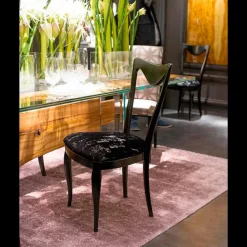 Viadurini Living Klassische Stühle-Stuhl im 2er Set mit Samt-Stoffbezug Frida