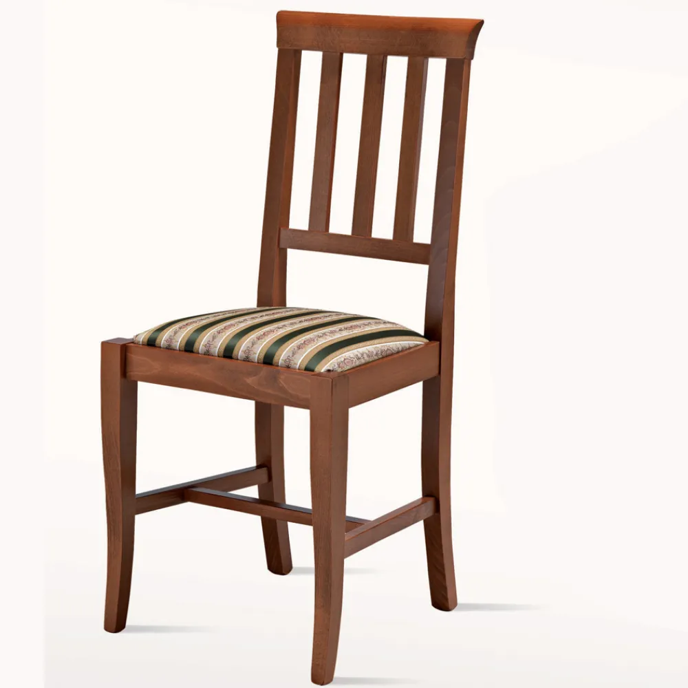 Viadurini Living Klassische Stühle-Stuhl im klassischen Design aus Holz und Sitz aus Stoff Made in Italy - Dorina